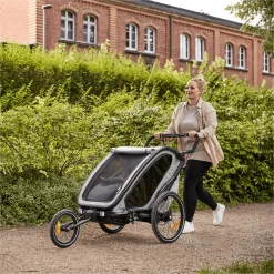 hauck Fahrradanhänger Bike n Walk Duo Dark Green* Fahrradanhänger