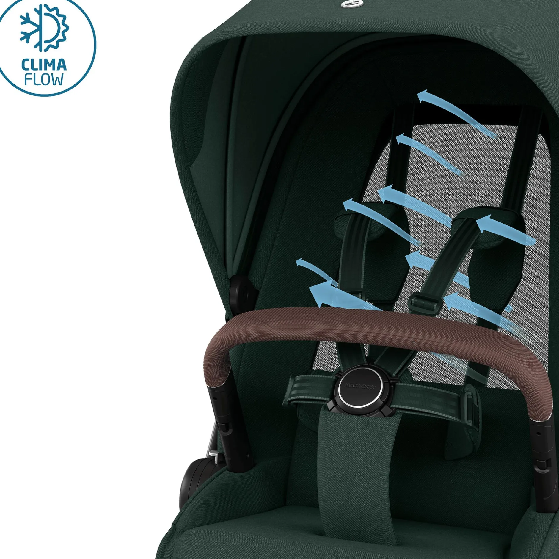MAXI-COSI Premium Fame Gestell Twillic Green*Kinder Kombi-Kinderwagen