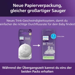 PHILIPS AVENT Flaschensauger Natural Response Gr. 1 ab 0 Monate SCY961/02* Flaschen & Sauger