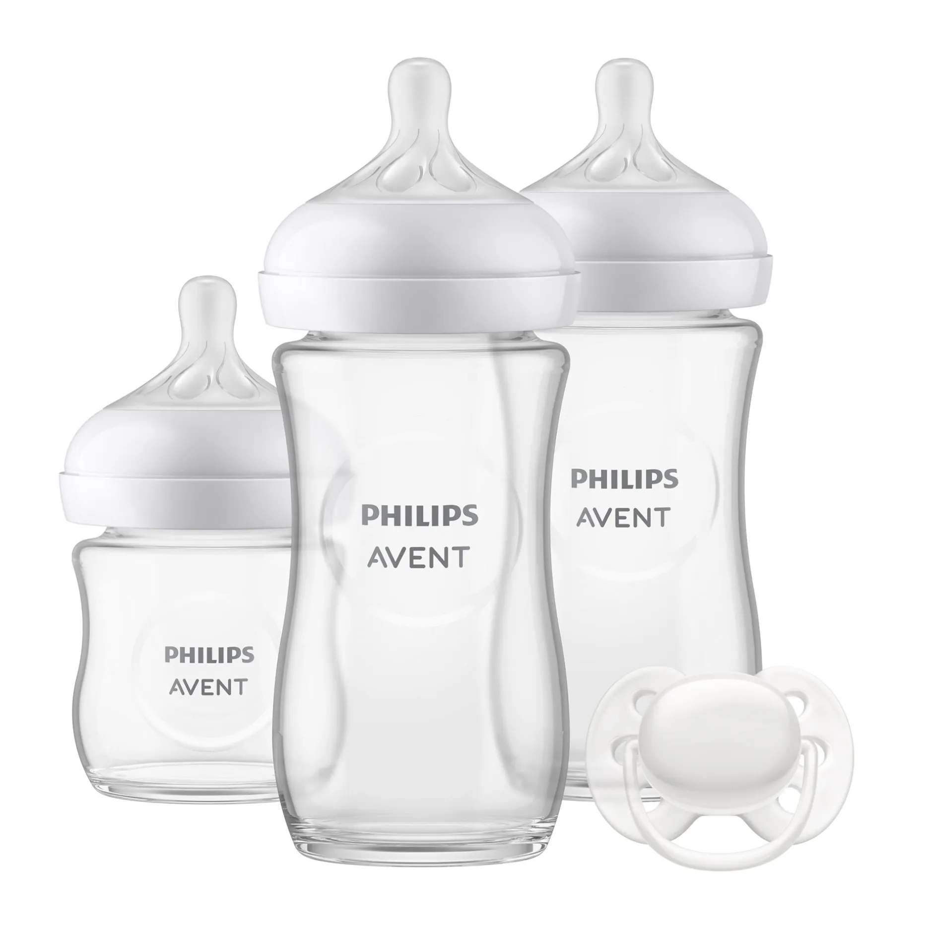 PHILIPS AVENT Flaschen-Starter-Set Glas Natural Response SCD878/11* Flaschen & Sauger