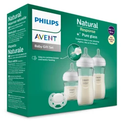 PHILIPS AVENT Flaschen-Starter-Set Glas Natural Response SCD878/11* Flaschen & Sauger