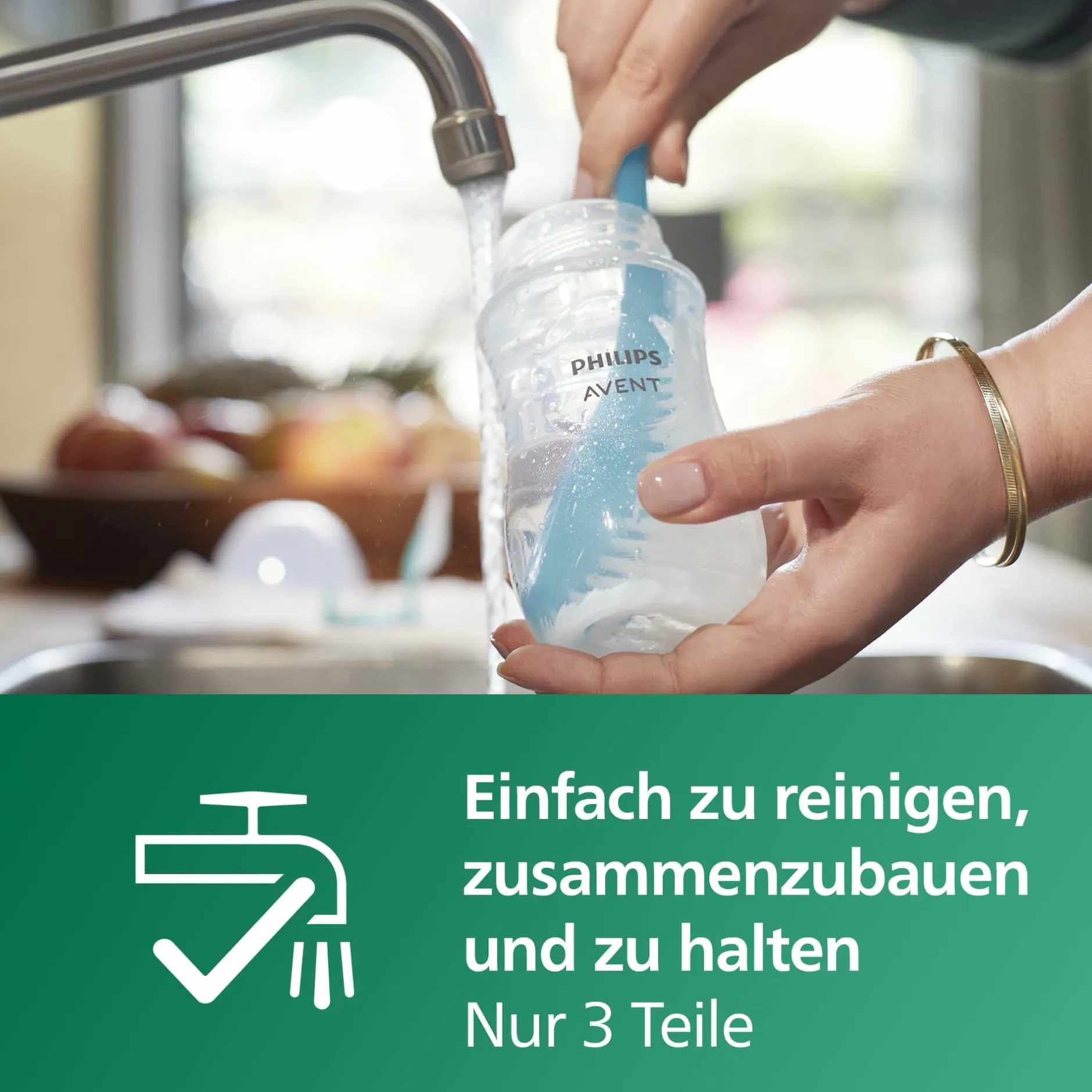 PHILIPS AVENT Flaschen-Starter-Set Glas Natural Response SCD878/11* Flaschen & Sauger