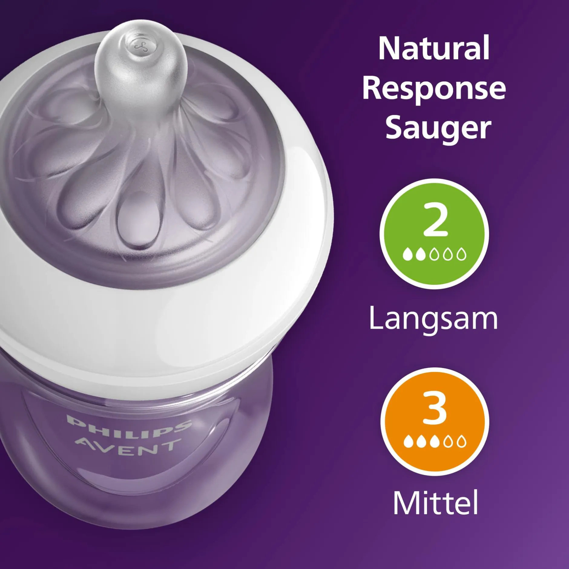 PHILIPS AVENT Flaschen-Starter-Set Natural Response SCD838/11* Flaschen & Sauger