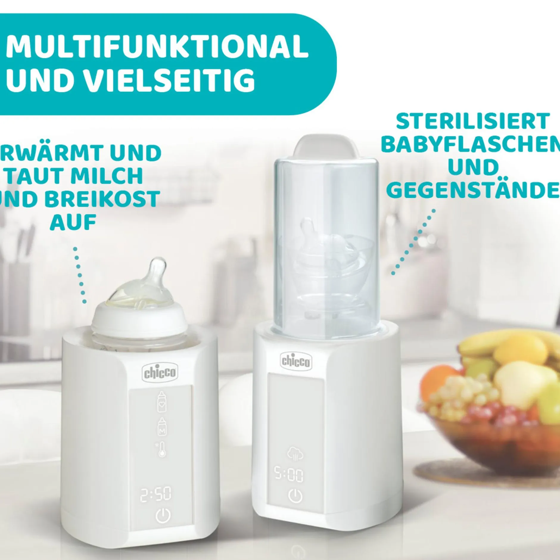 chicco Flaschenwärmer mit Sterilisiergerät* Vaporisatoren|Babykostwärmer