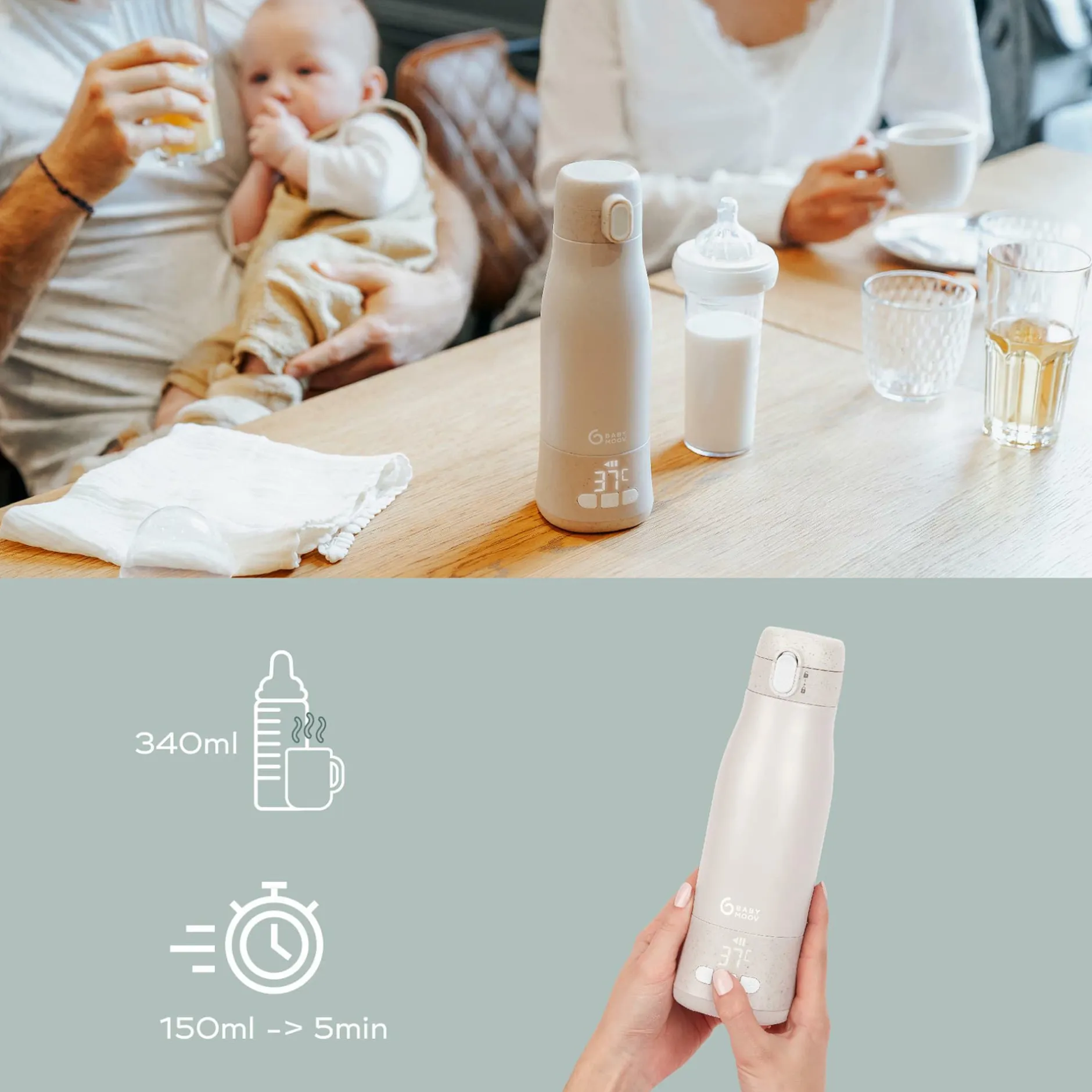 babymoov Flaschenwärmer Moov & Feed* Babykostwärmer