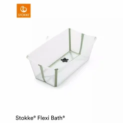 STOKKE Flexi Bath® Transparent Green mit hitzeempfindlichem Stöpsel* Badewannen