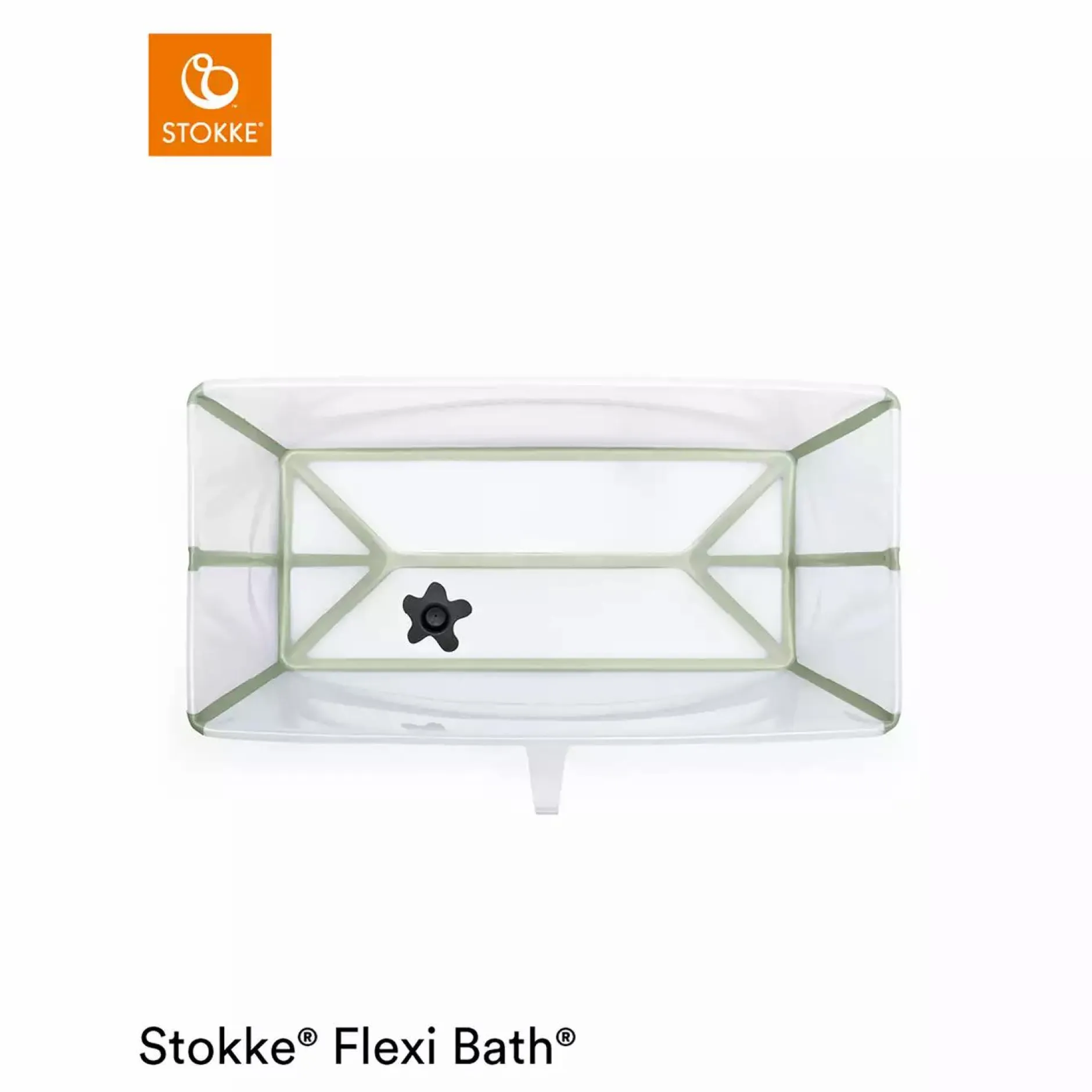 STOKKE Flexi Bath® Transparent Green mit hitzeempfindlichem Stöpsel* Badewannen