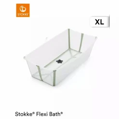 STOKKE Flexi Bath XL Transparent Green mit hitzeempfindlichem Stöpsel* Badewannen