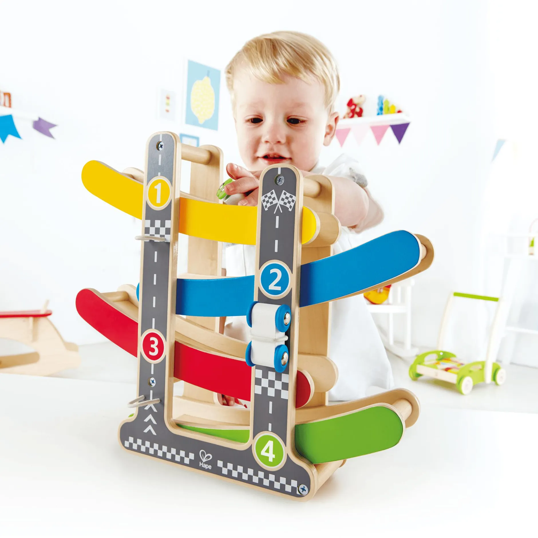 Hape Flickflack-Rennbahn*Kinder Lernspielzeug|Holzspielzeug