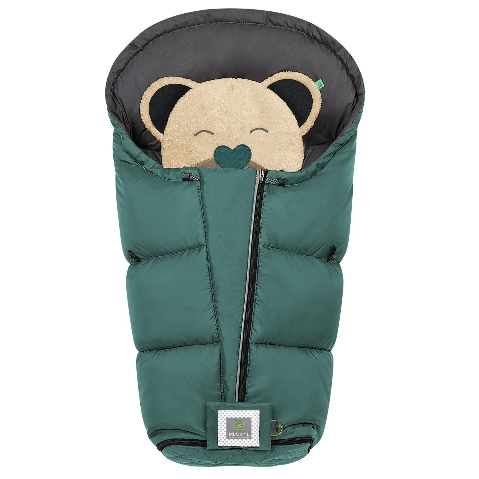 odenwu00e4lder Fußsack Mucki L-cs Cosy Green*Kinder Kinderwagen Zubehör