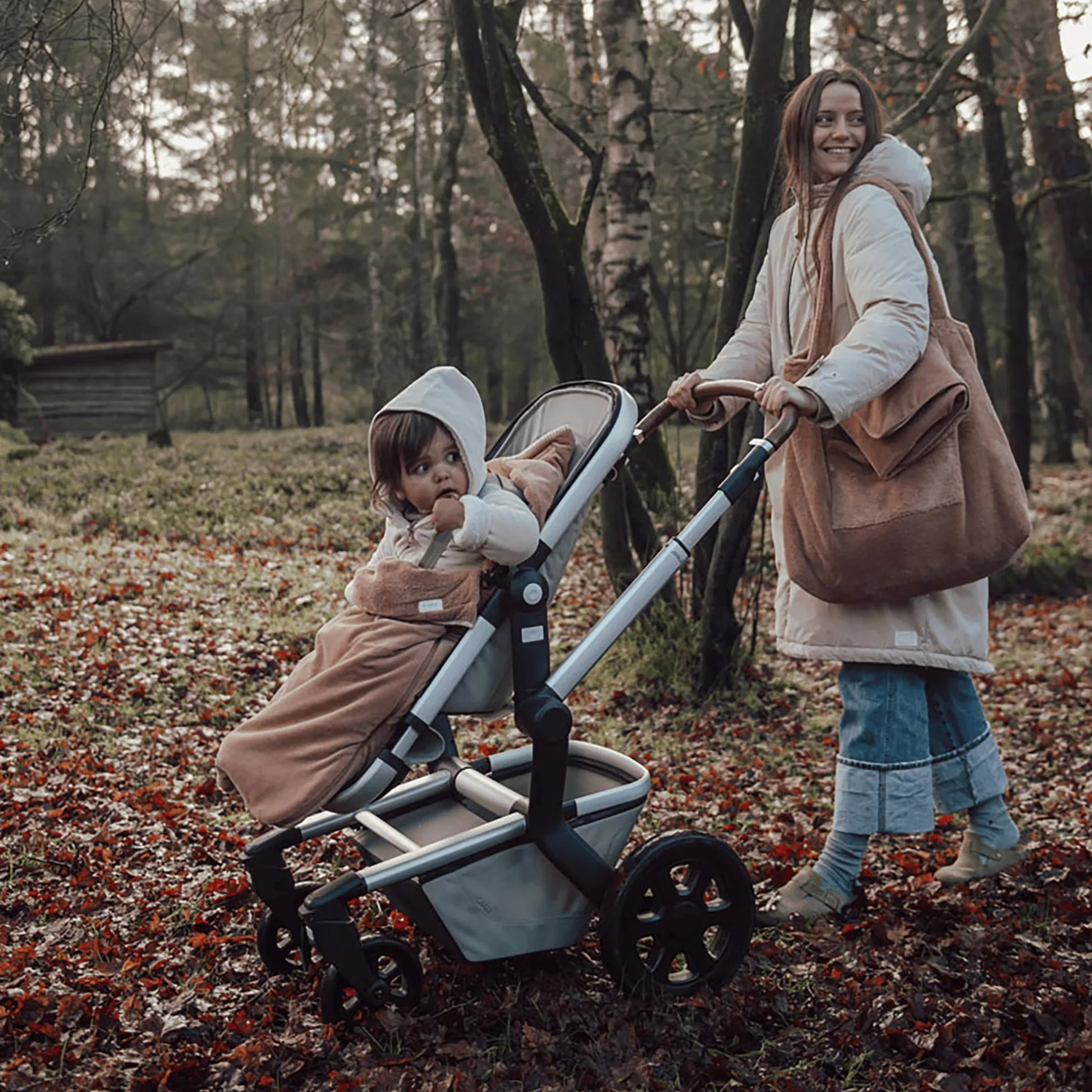 koeka Fußsack Plüsch Oddi Soft Earth*Kinder Kinderwagen Zubehör