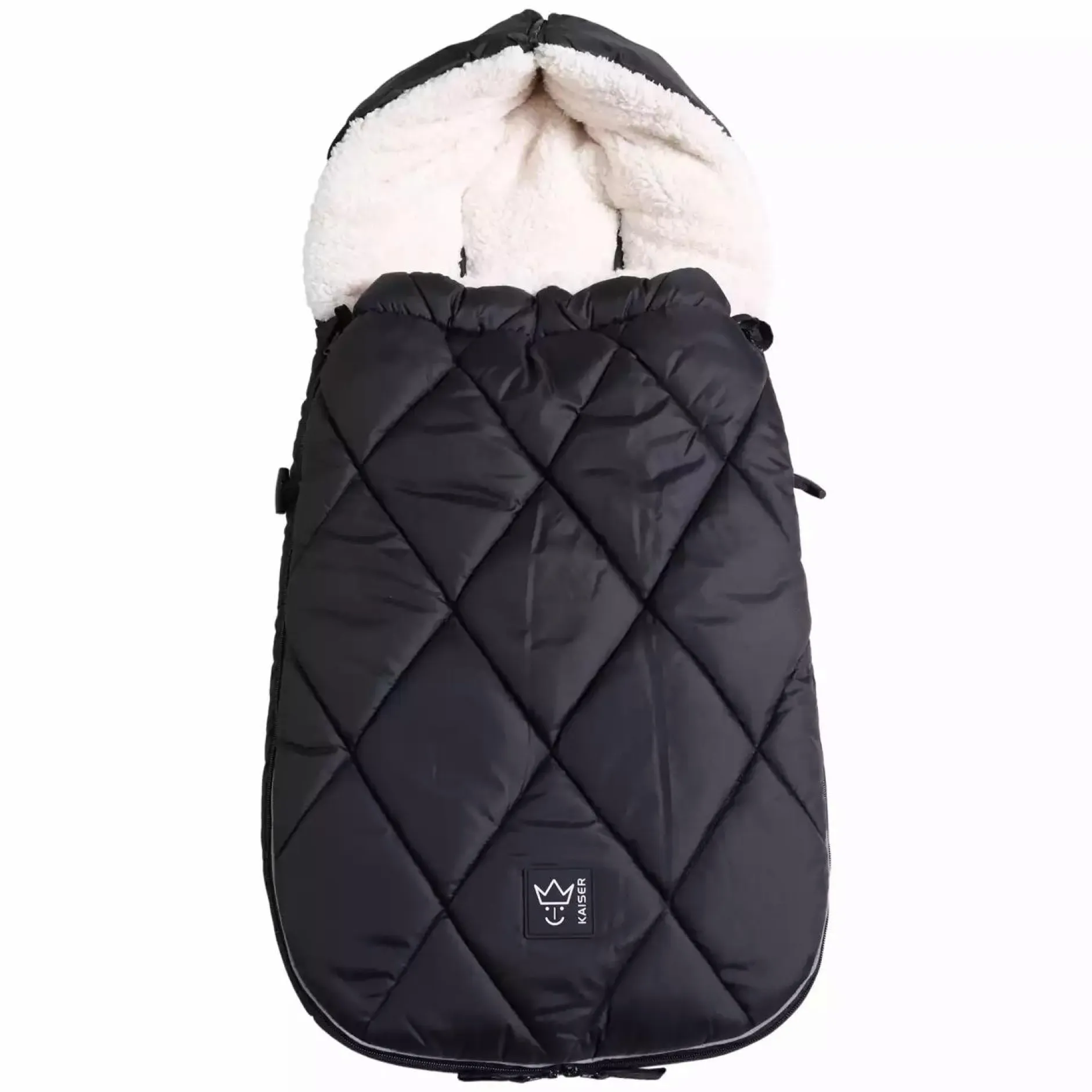 KAISER Fußsack XL Too Black / Creme*Kinder Kinderwagen Zubehör