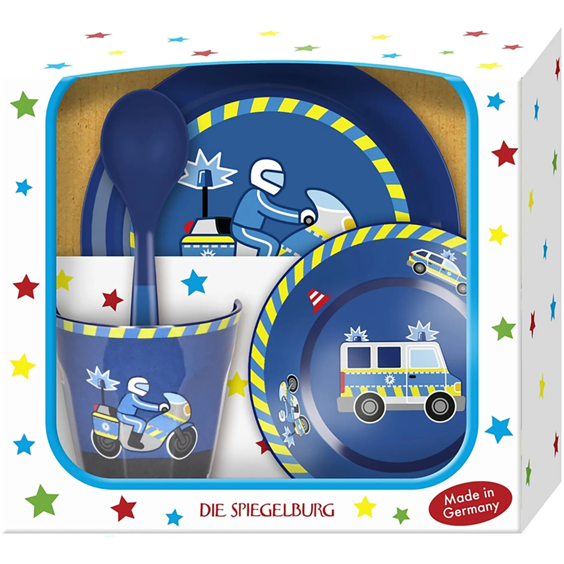 DIE SPIEGELBURG Geschenkset Polizei* Besteck & Geschirr