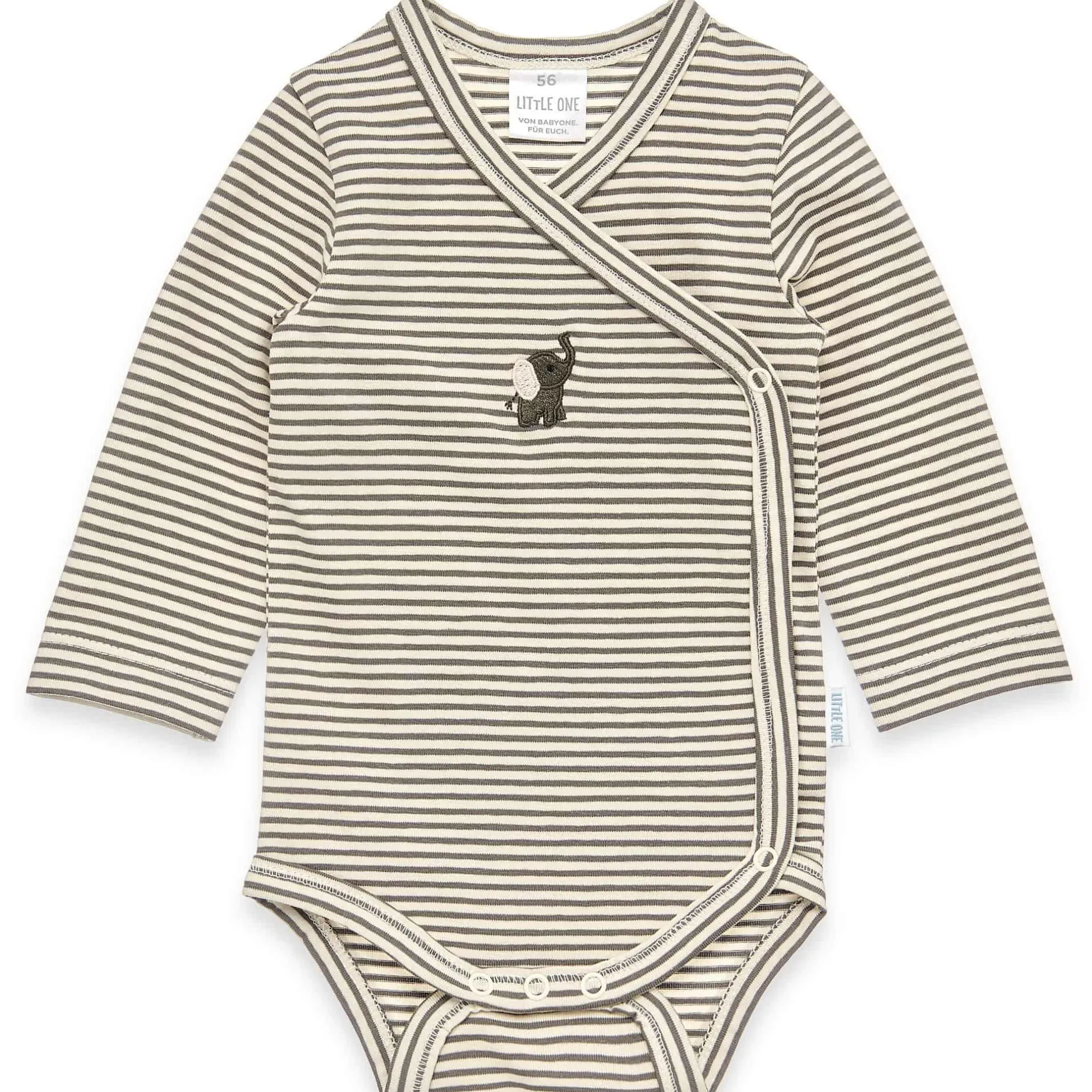 LITTLE ONE gestreifter Wickelbody Elefant* Bodys