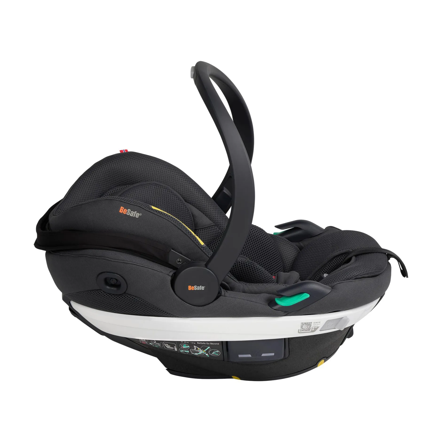 BeSafe Go Beyond Anthracite Mesh*Kinder Babyschalen 0-13 Kg, Gruppe 0+