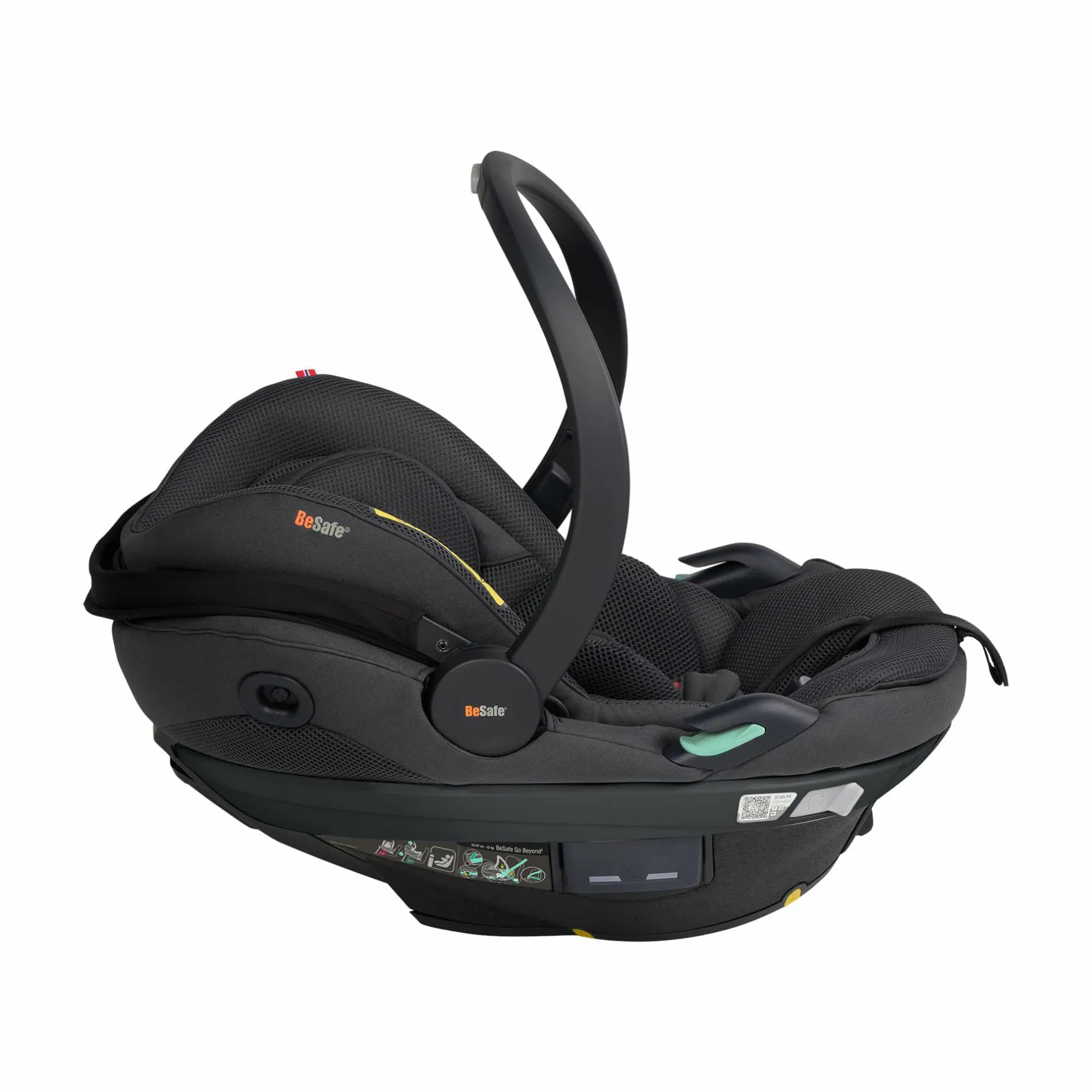 BeSafe Go Beyond² Anthracite Mesh*Kinder Babyschalen 0-13 Kg, Gruppe 0+