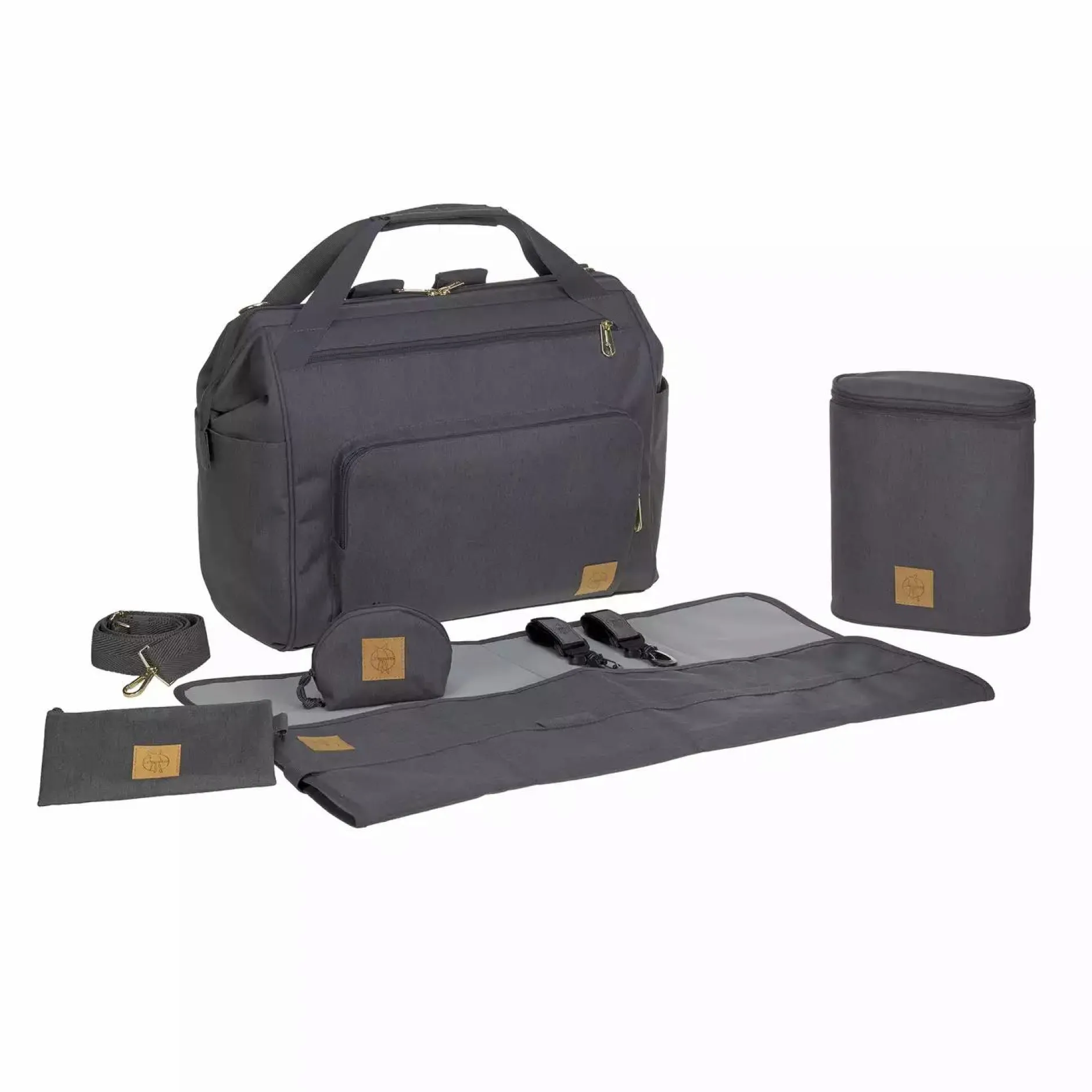 Lu00c4SSIG Goldie Twin Backpack Anthracite* Wickeltaschen
