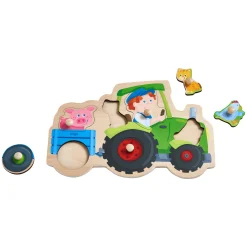 HABA Greifpuzzle Lustige Traktorfahrt*Kinder Lernspielzeug|Holzspielzeug