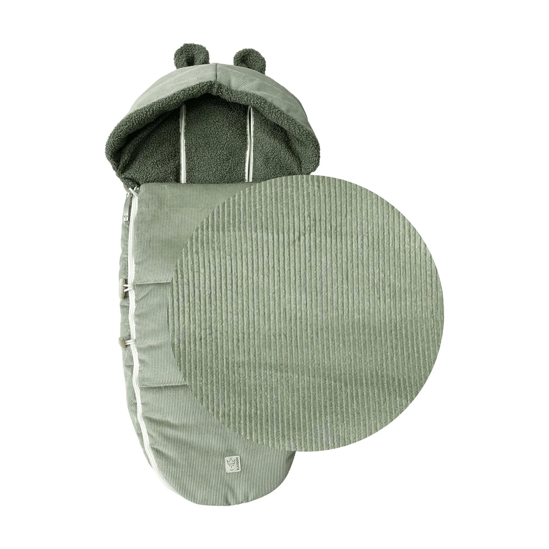 KAISER HAU KEA Fleece Fußsack Mineral Green*Kinder Kinderwagen Zubehör