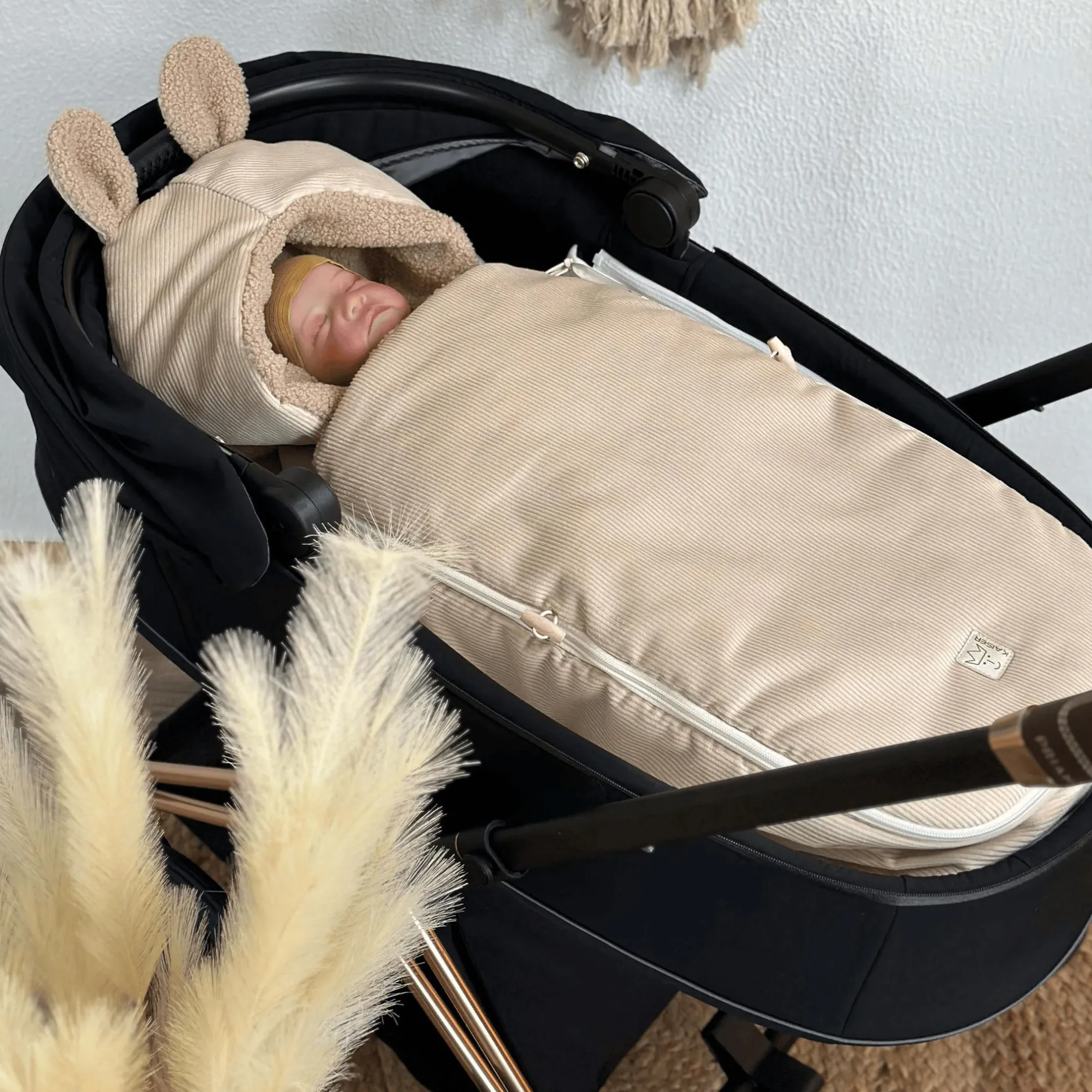 KAISER HIMA Babyschalen Fußsack Sand Shell*Kinder Kindersitz Zubehör