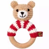 DIE SPIEGELBURG Häkel-Ringrassel Teddy* Rasseln & Greiflinge