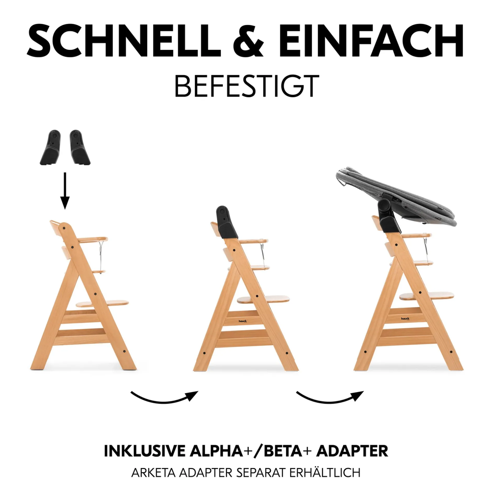 hauck Hochstuhl-Wippe Dark Grey* Wippen