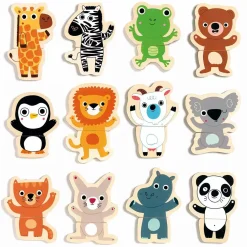 DJECO Holz Magnete Coucou*Kinder Holzspielzeug|Spielzeug Ab 2 Jahre
