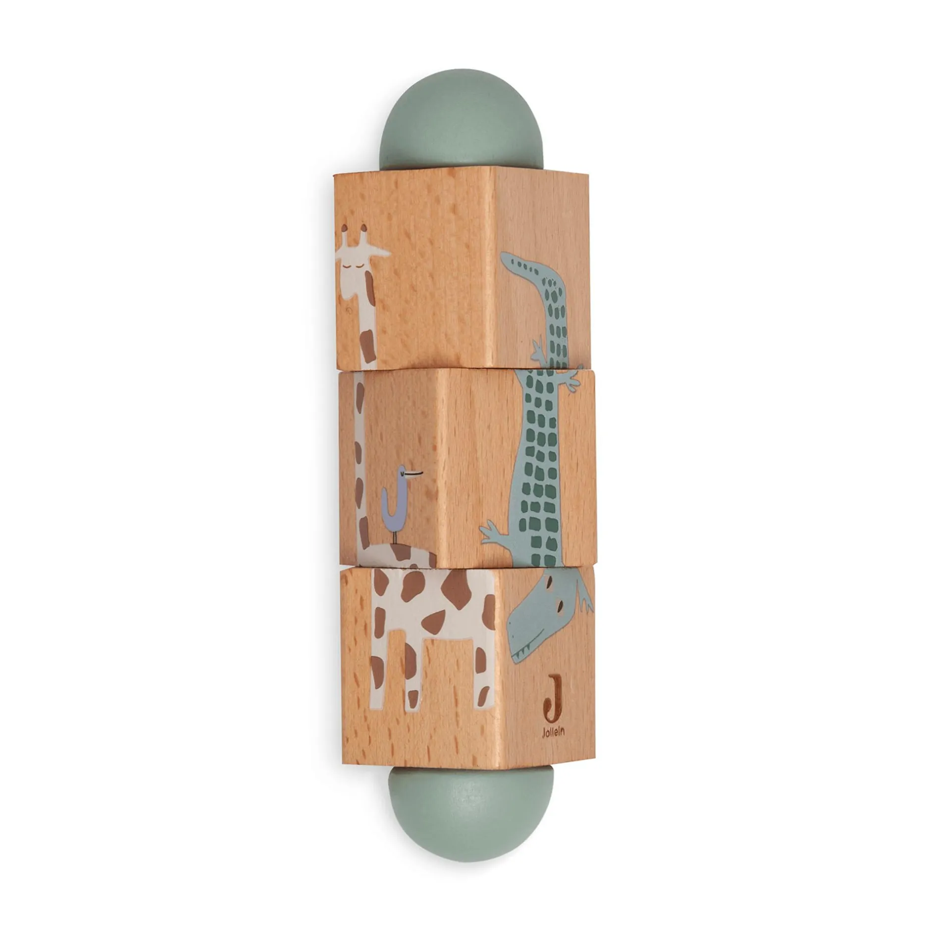 jollein Holz-Drehpuzzle Jungle Jambo*Kinder Holzspielzeug