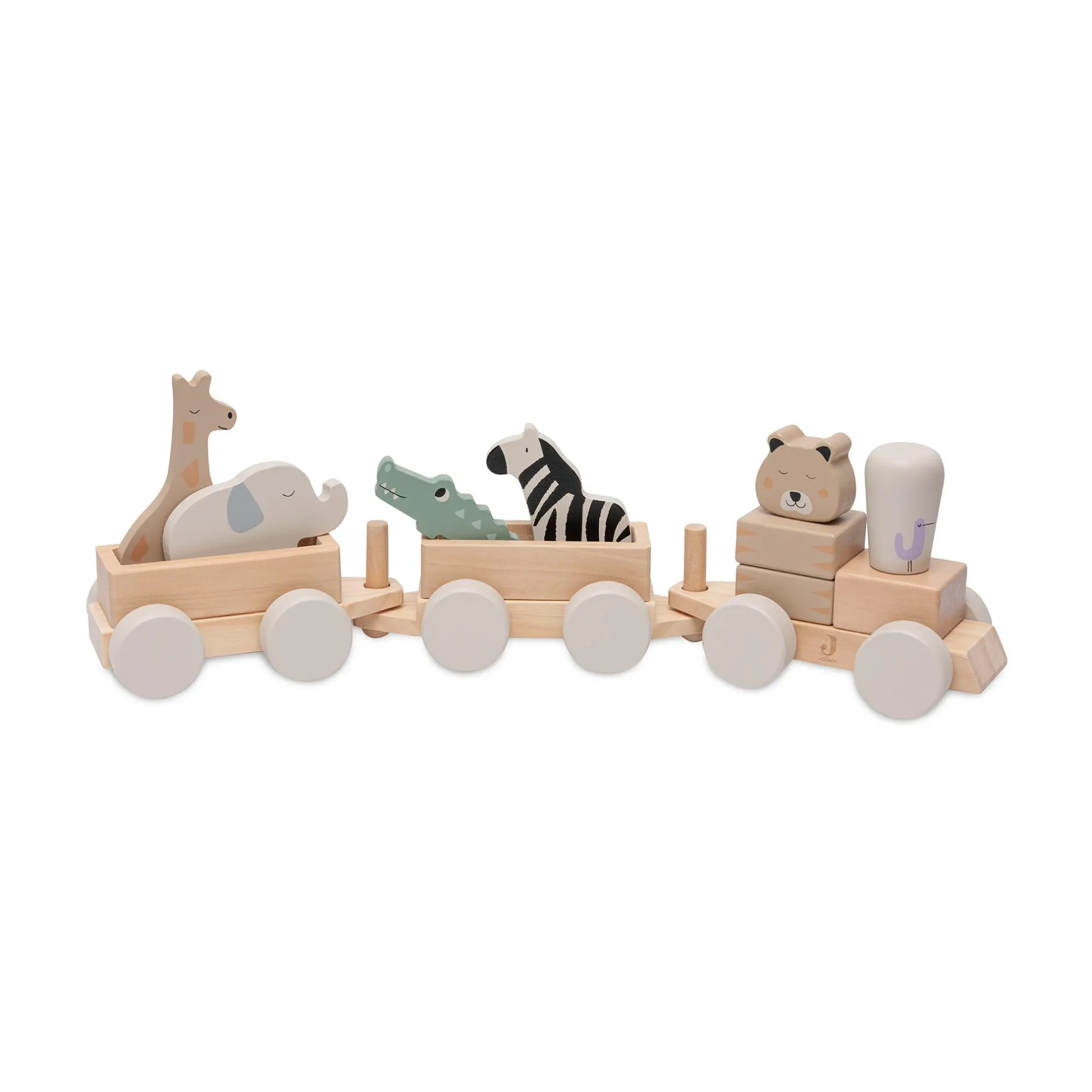 jollein Holzeisenbahn Jungle Jambo*Kinder Holzspielzeug