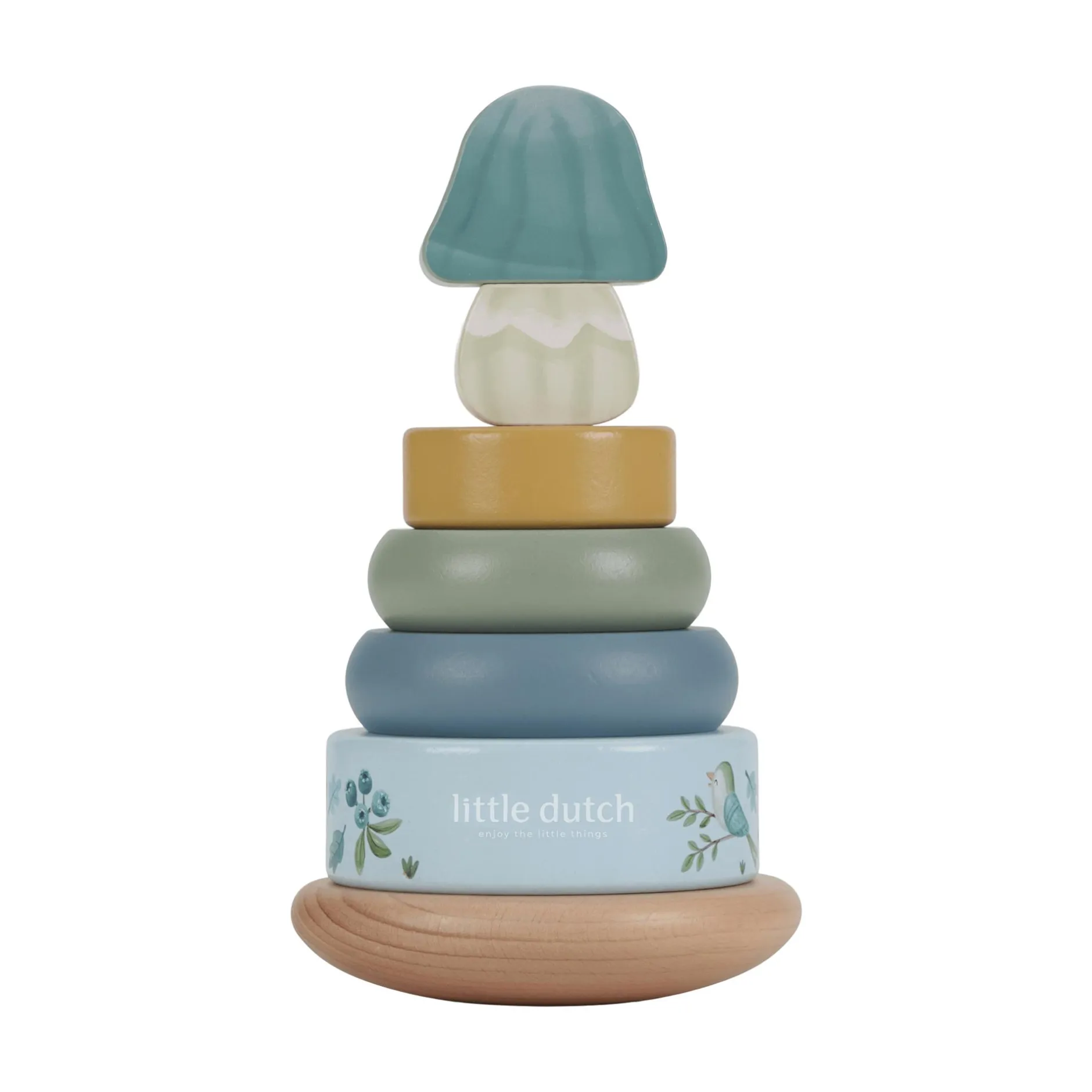 LITTLE DUTCH Holz-Stapelturm Forest Friends*Kinder Holzspielzeug