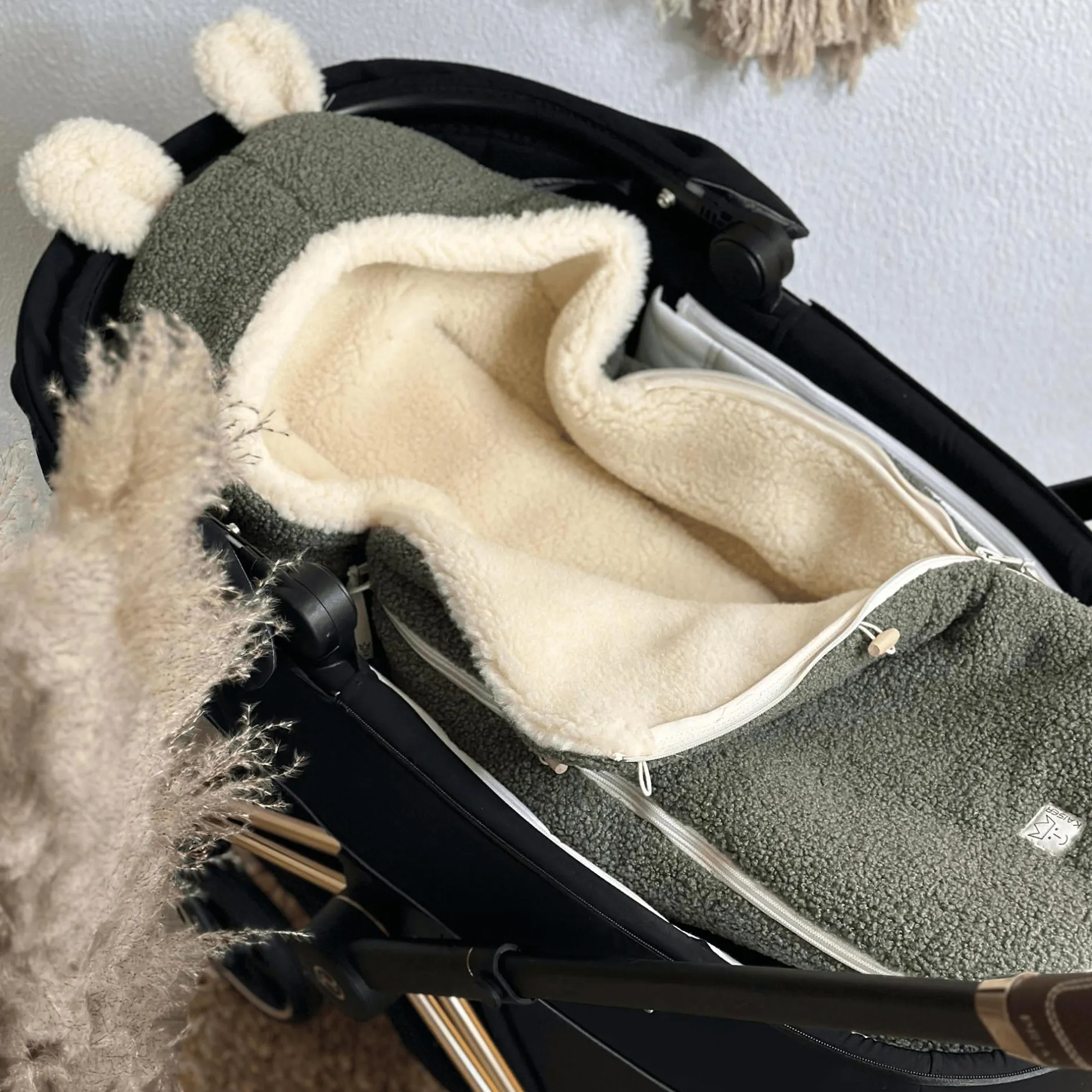 KAISER HUKKY Babyschalen Fußsack Mineral Green*Kinder Kindersitz Zubehör