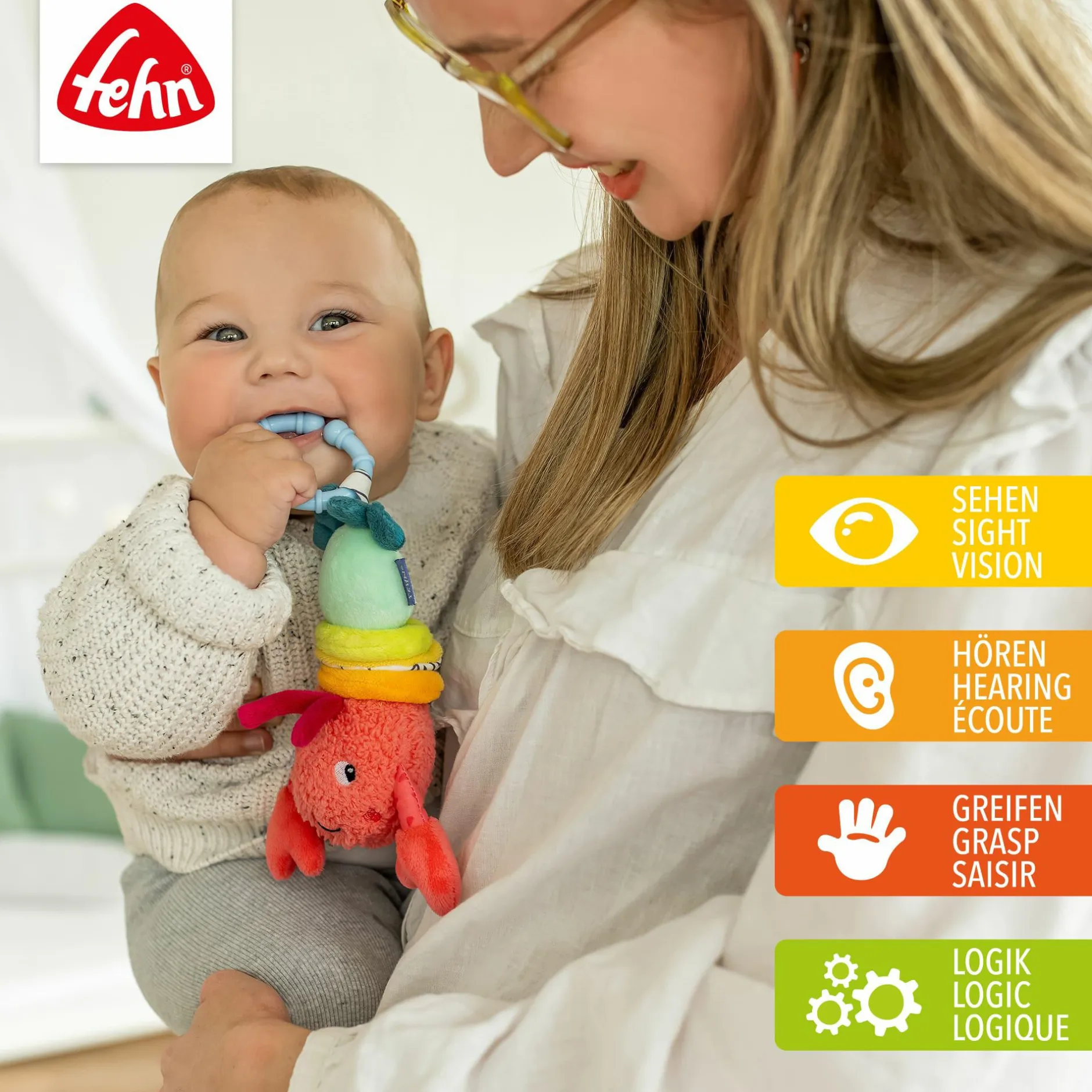 fehn Hummer mit Vibration*Kinder Kinderwagen Zubehör|Rasseln & Greiflinge