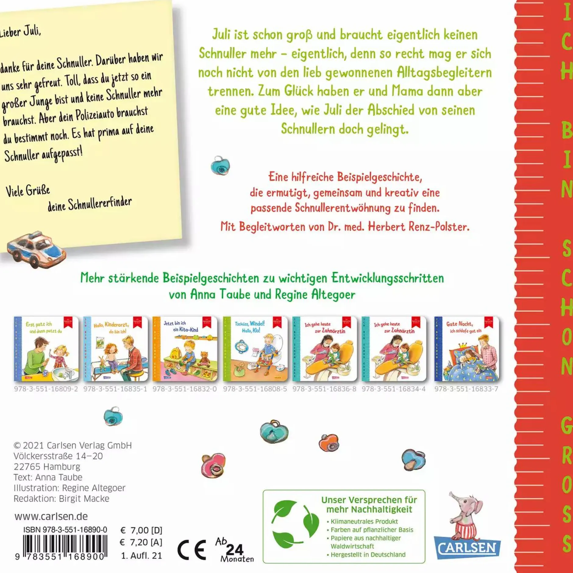 CARLSEN Ich bin schon groß: Jetzt brauche ich keinen Schnuller mehr*Kinder Kinderbücher|Spielzeug Ab 2 Jahre
