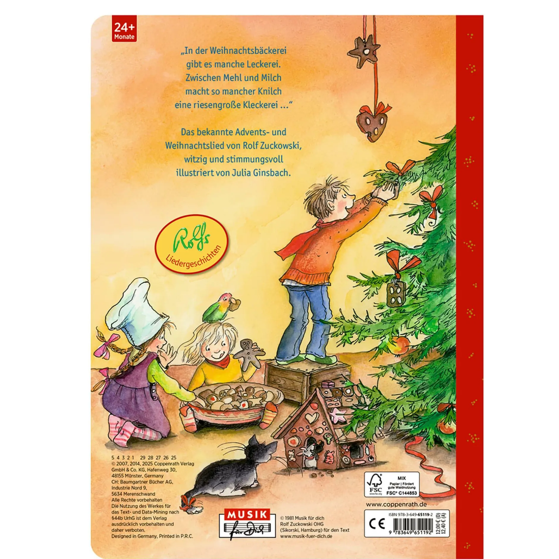 COPPENRATH In der Weihnachtsbäckerei – Buch mit Adventskalender*Kinder Kinderbücher