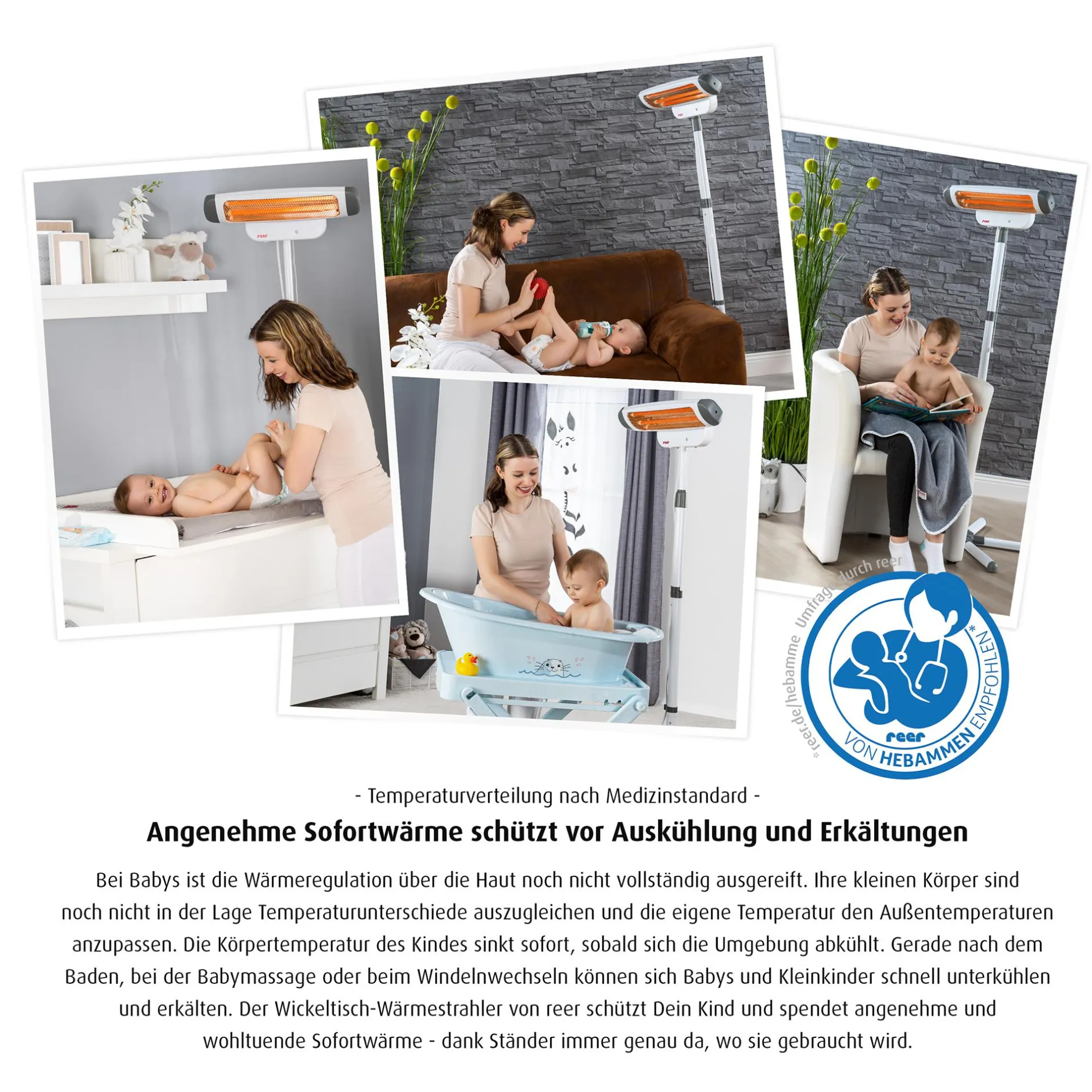 reer 2in1 FeelWell Wickeltisch-Wärmestrahler* Heizstrahler