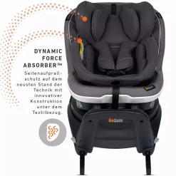 BeSafe iZi Turn B i-Size Metallic Mélange*Kinder Reboarder 0-18 Kg, Gruppe 0+/1