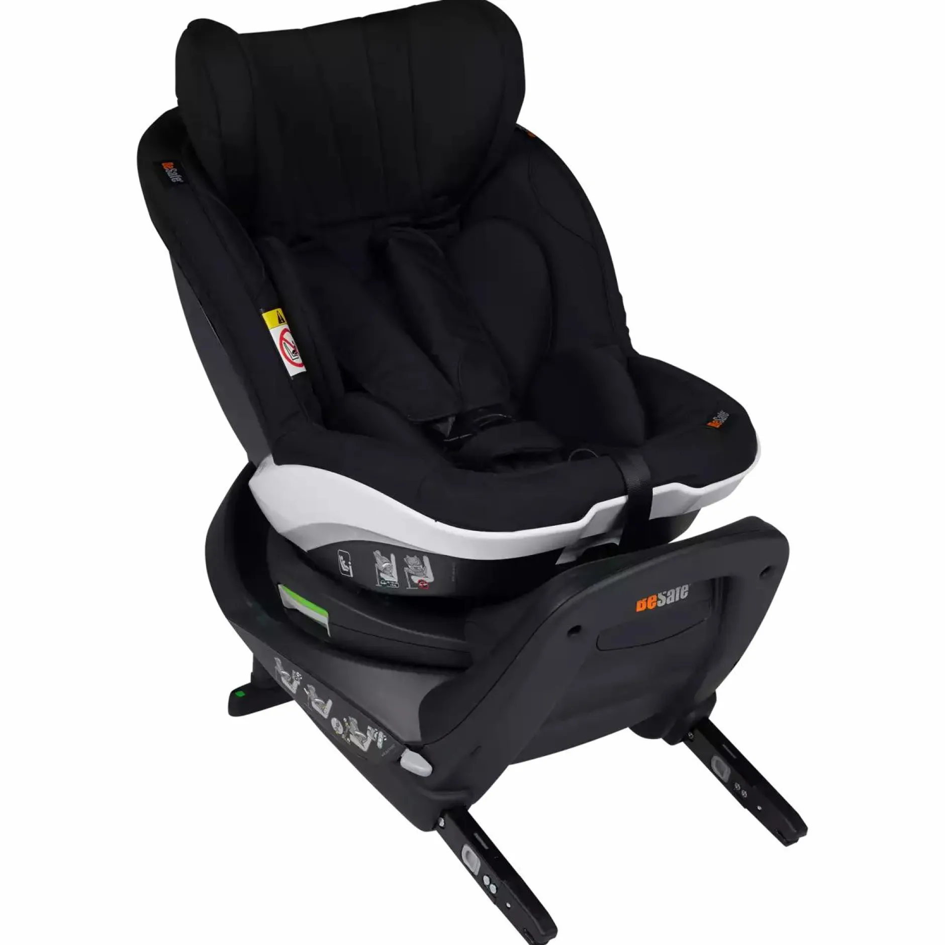 BeSafe iZi Twist i-Size Fresh Black Cab*Kinder Kindersitze Isofix|Reboarder 0-18 Kg, Gruppe 0+/1