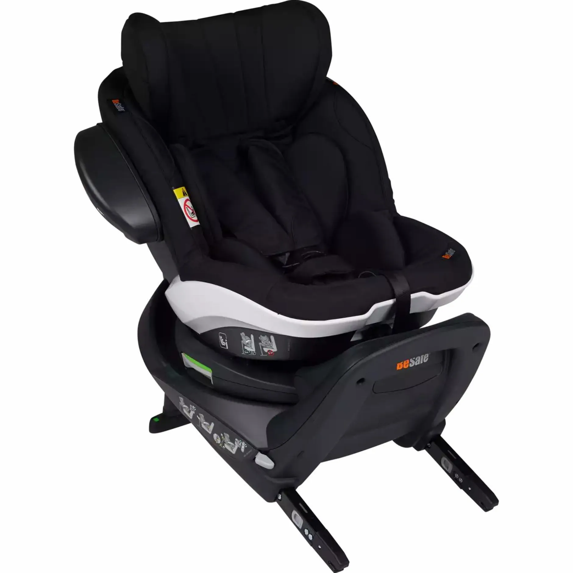 BeSafe iZi Twist i-Size Fresh Black Cab*Kinder Kindersitze Isofix|Reboarder 0-18 Kg, Gruppe 0+/1