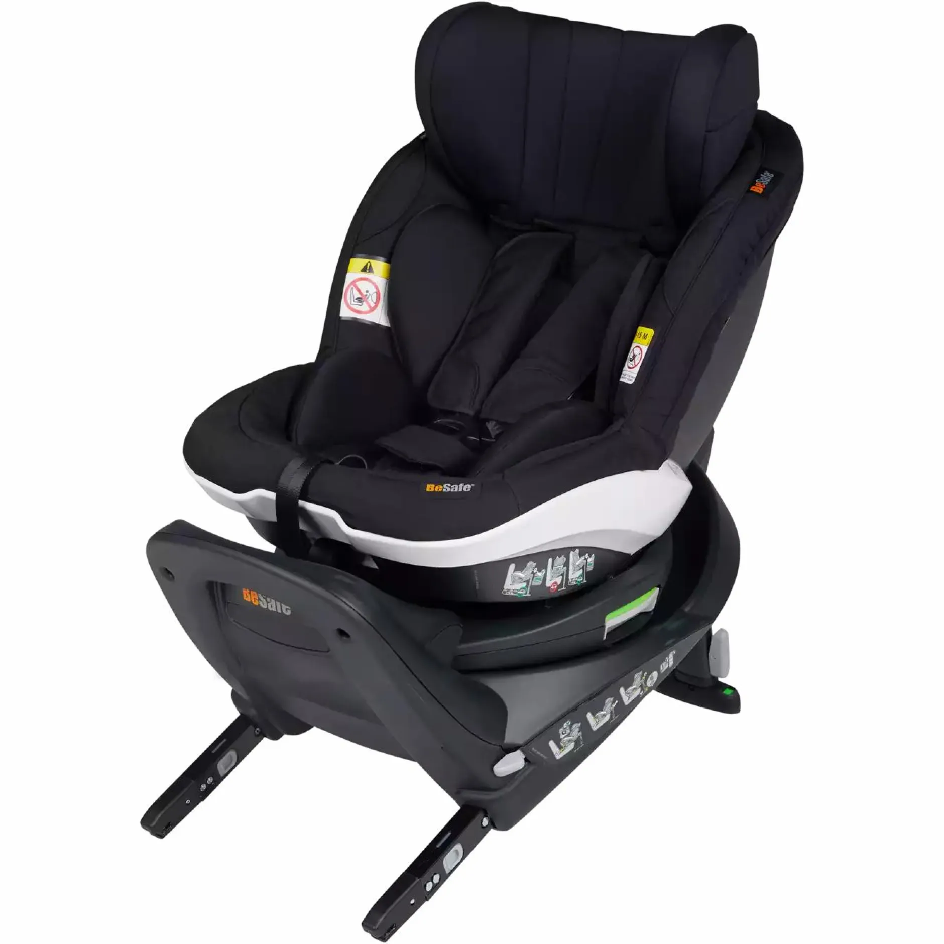 BeSafe iZi Twist i-Size Fresh Black Cab*Kinder Kindersitze Isofix|Reboarder 0-18 Kg, Gruppe 0+/1