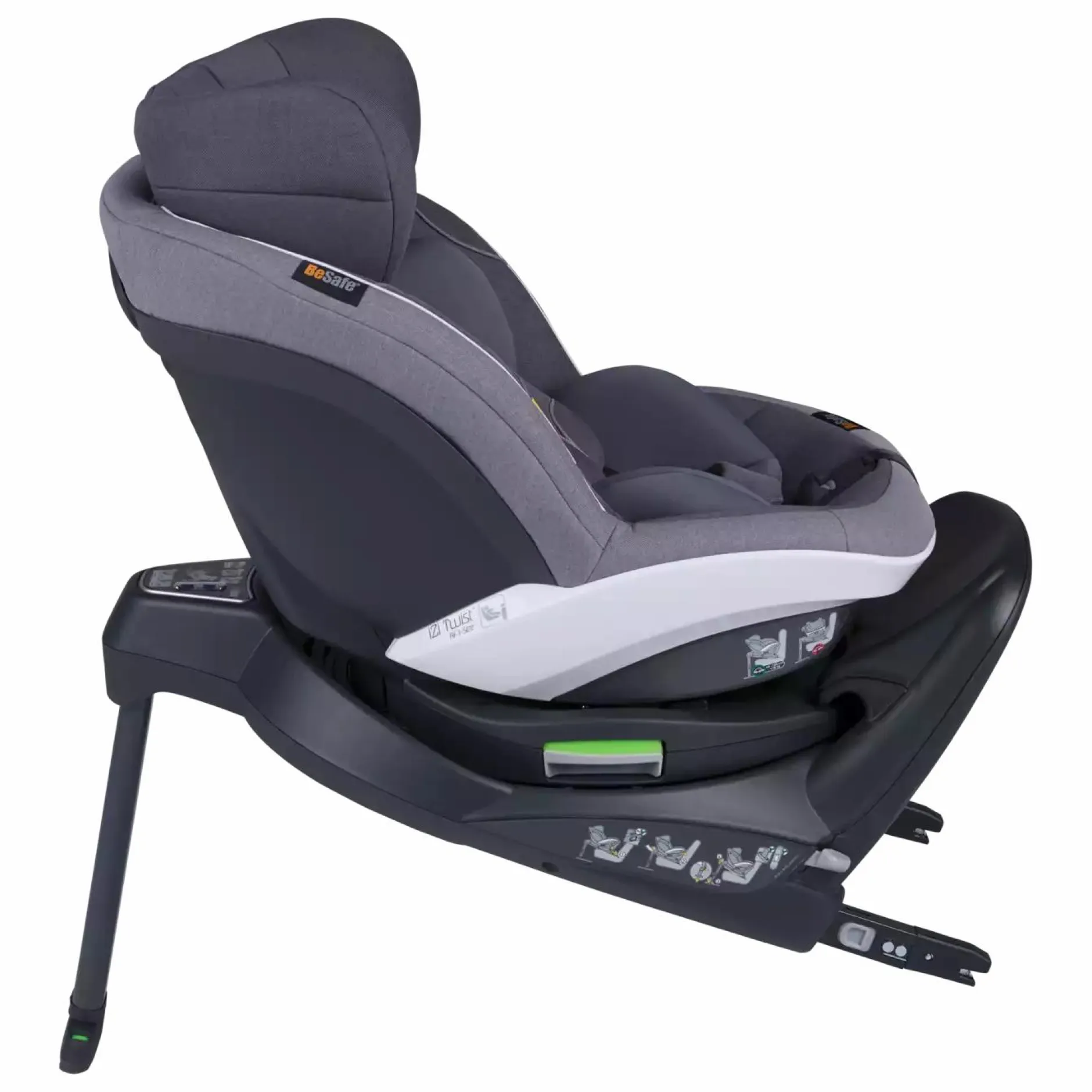 BeSafe iZi Twist i-Size Metallic Mélange*Kinder Kindersitze Isofix|Reboarder 0-18 Kg, Gruppe 0+/1