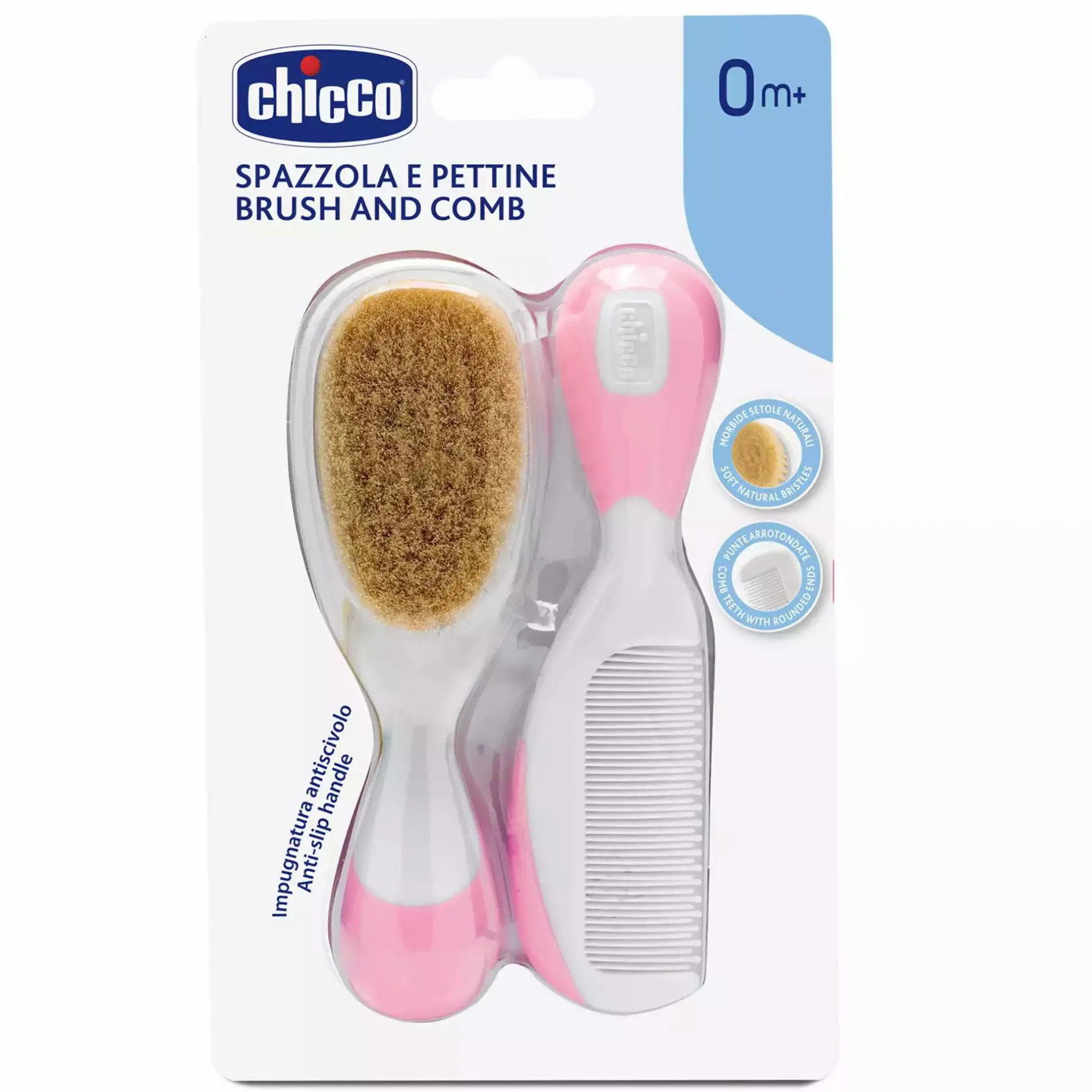 chicco Kamm + Haarbürste mit Naturborsten* Hausapotheke