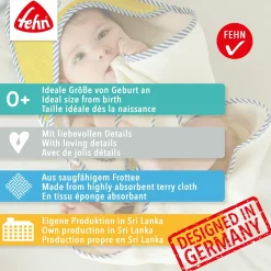 fehn Kapuzenbadetuch Faultier* Badetextilien|Badetextilien