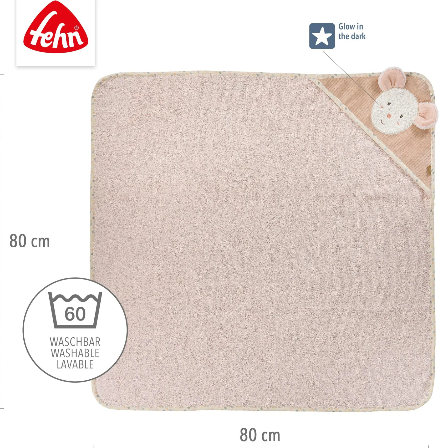 fehn Kapuzenbadetuch Maus* Badetextilien|Badetextilien