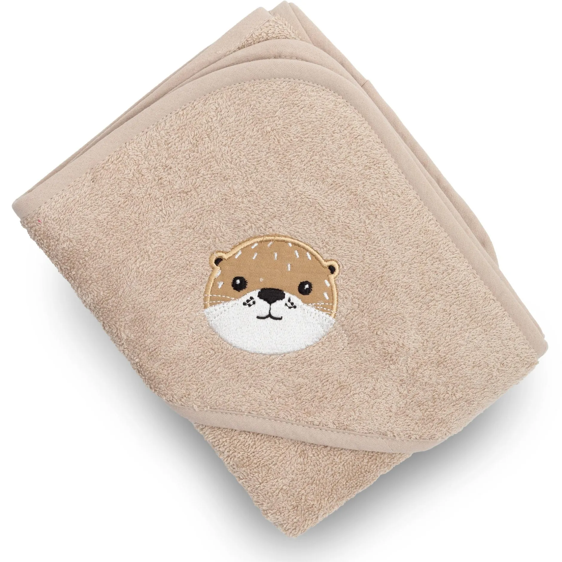 LITTLE ONE Kapuzenbadetuch Otter 75x75 cm* Badetextilien|Badetextilien