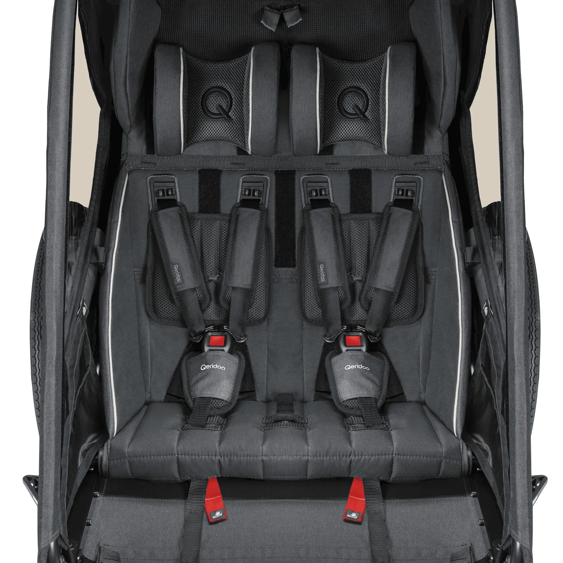 Qeridoo Kidgoo 2 Steel Grey* Fahrradanhänger