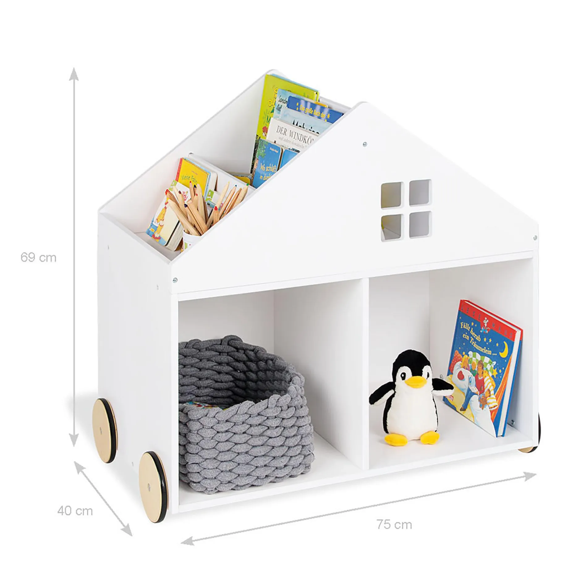 Pinolino Kinder-Bücherregal Hus*Kinder Deko & Accessoires|Regale