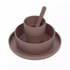Lu00c4SSIG Kindergeschirr-Set Uni Choco* Besteck & Geschirr