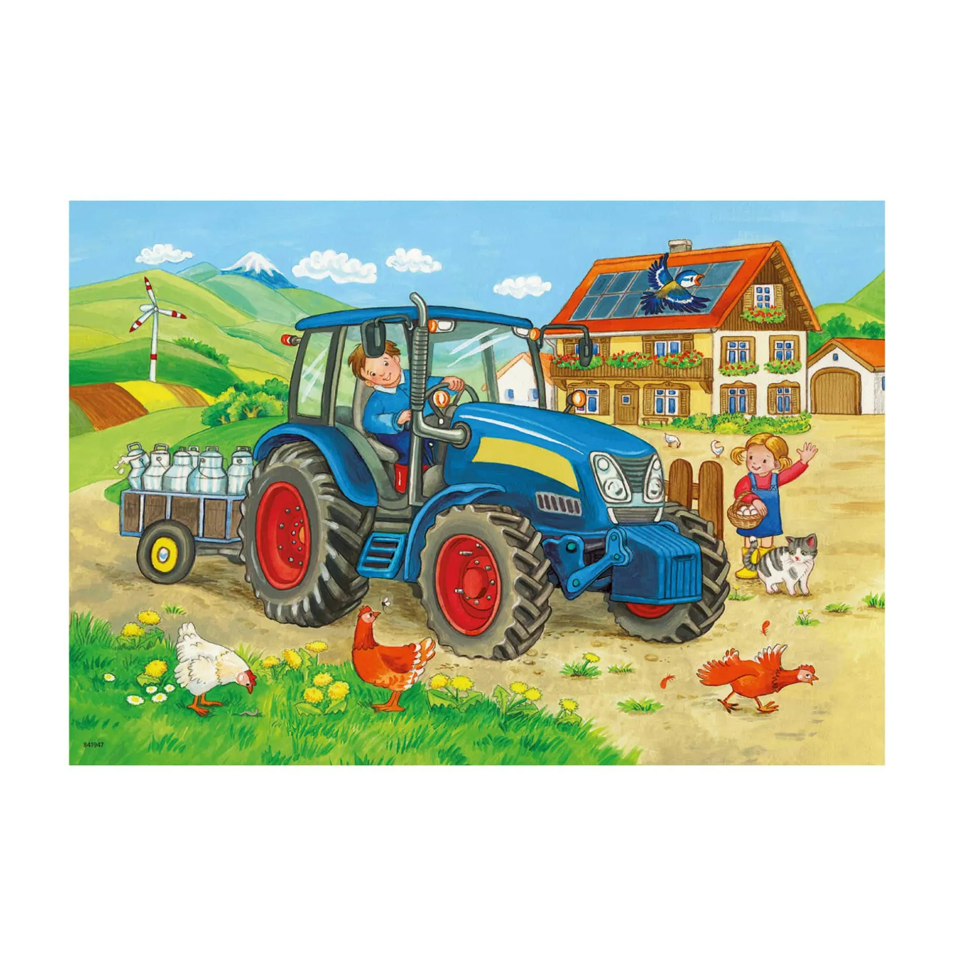 Ravensburger Kinderpuzzle Baustelle und Bauernhof*Kinder Lernspielzeug|Spielzeug Ab 3 Jahren