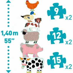 DJECO Kinderpuzzle Honoré & Friends*Kinder Lernspielzeug|Spielzeug Ab 3 Jahren