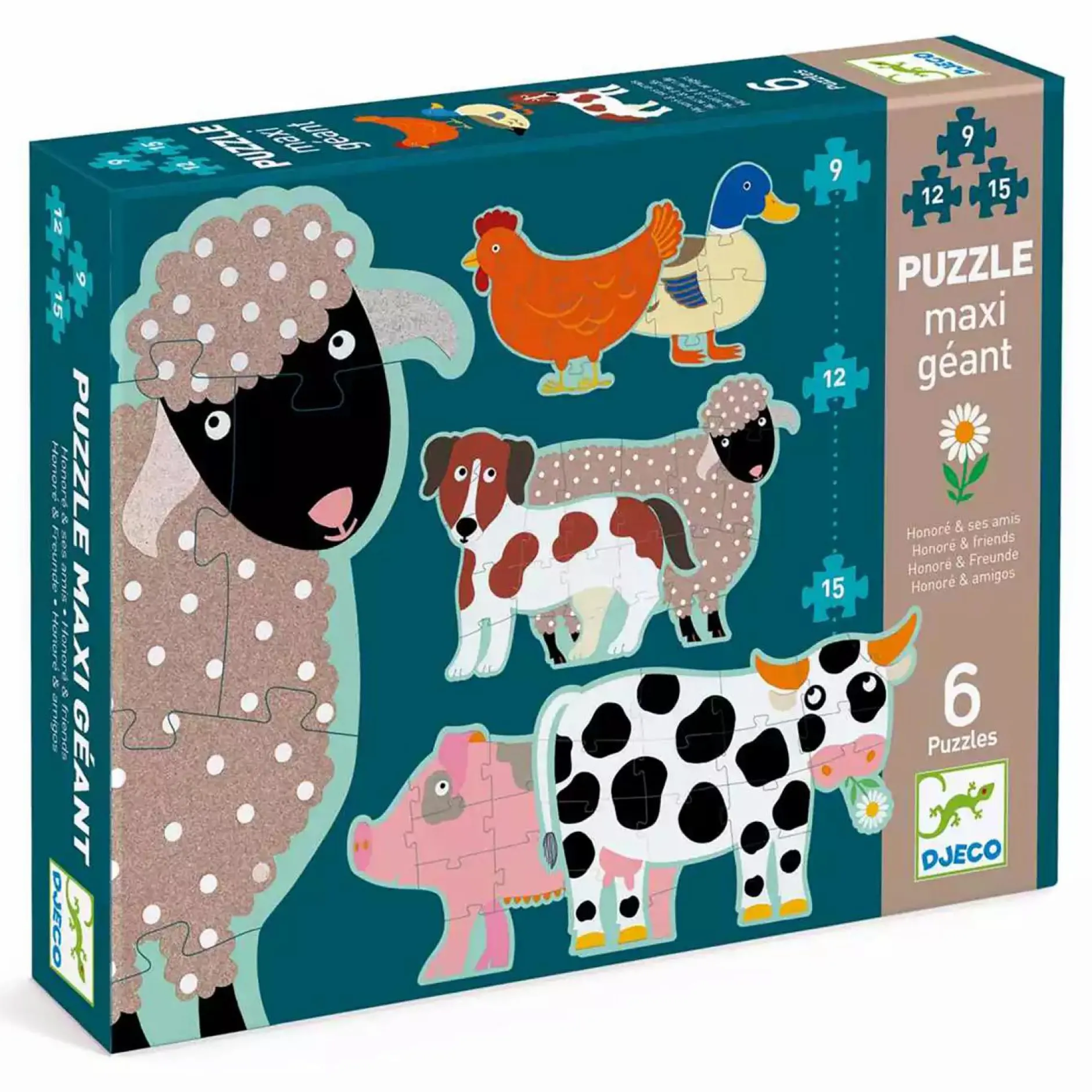 DJECO Kinderpuzzle Honoré & Friends*Kinder Lernspielzeug|Spielzeug Ab 3 Jahren